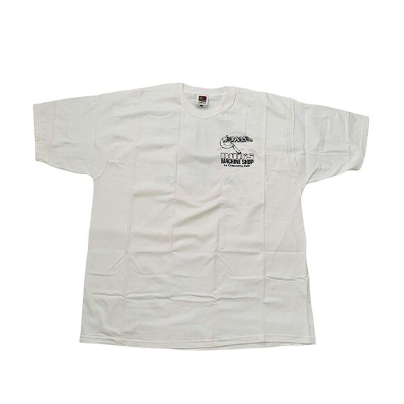Bob's Machine Shop BMS White T-shirt  For More Inches Stroke It! Sz XL New Calif - Picture 3 of 8
